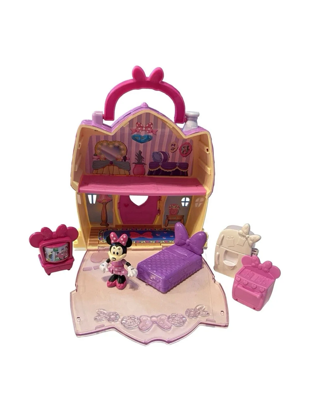 Disney Minnie Mouse Bow-Tique Bow-Sweet Home Portable Playset House Furniture